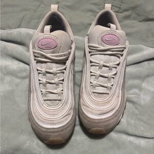 Women's Nike Air Max 97 Cream and Pink Sneakers